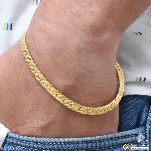 1 Gram Gold Plated Link Attention-Getting Design Bracelet for Men - Style D200