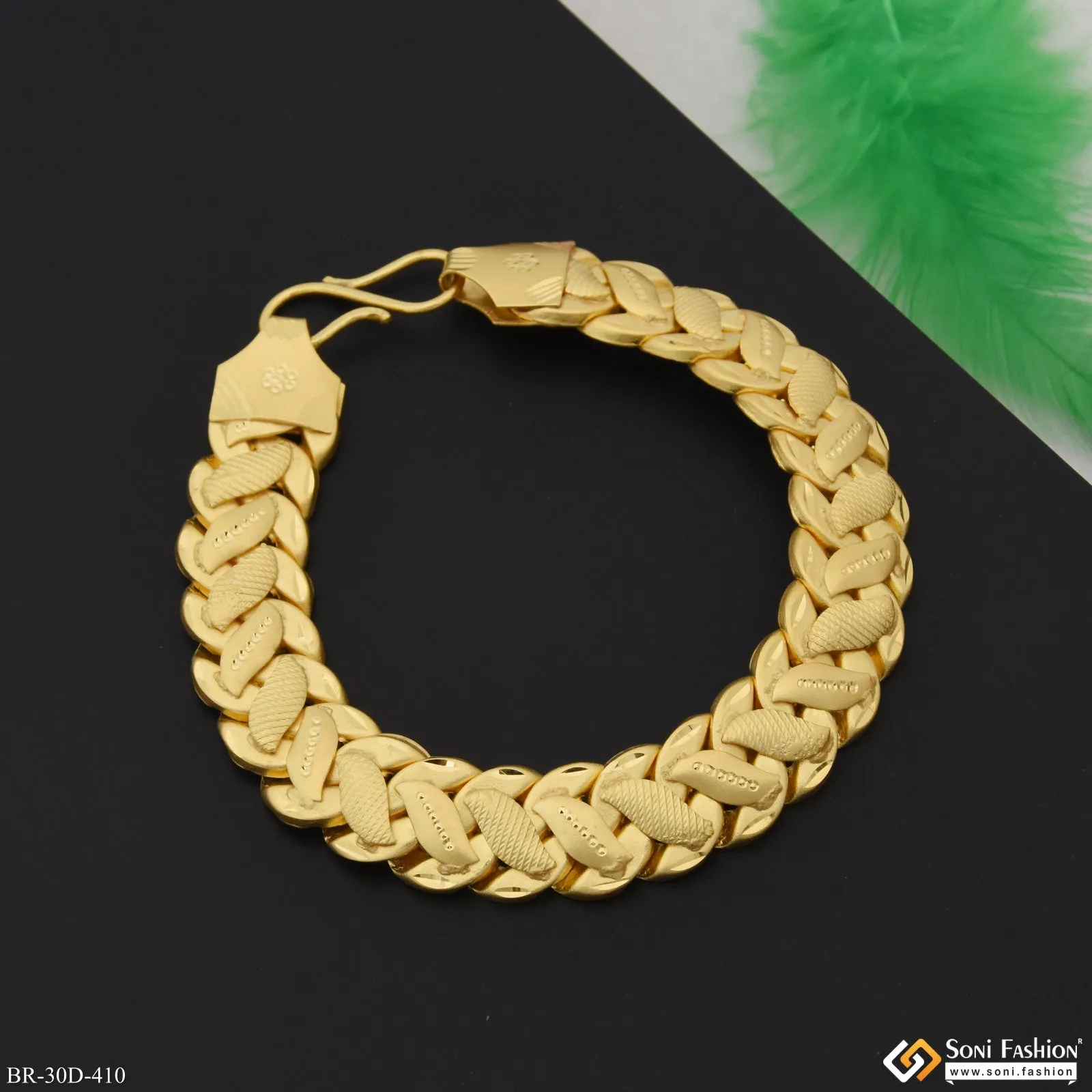 1 Gram Gold Plated Pokal Bracelet for Men - Style D410