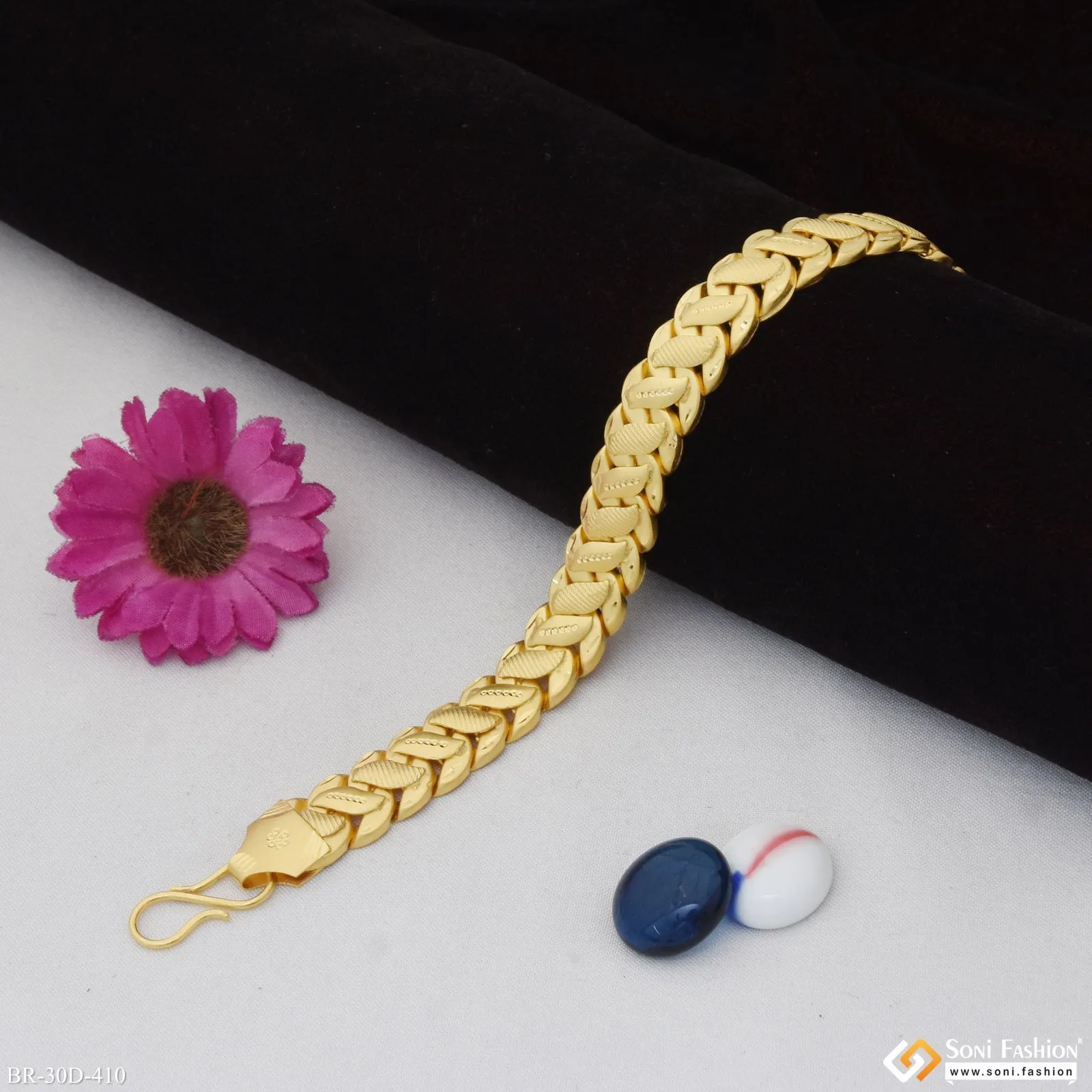 1 Gram Gold Plated Pokal Bracelet for Men - Style D410