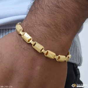 1 Gram Gold Plated Stylish Design Best Quality Bracelet for Men - Style D134