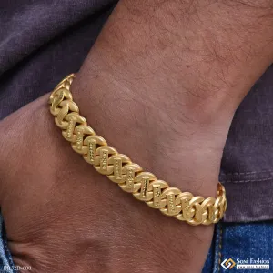 1 Gram Gold Plated Trending Design Pokal Bracelet for Men - Style D600