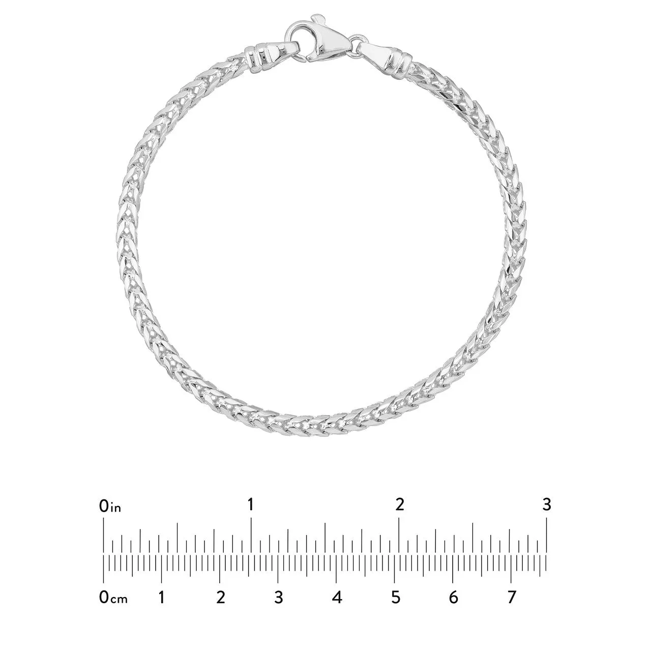 14K Gold Round Diamond Cut Franco Chain Bracelet