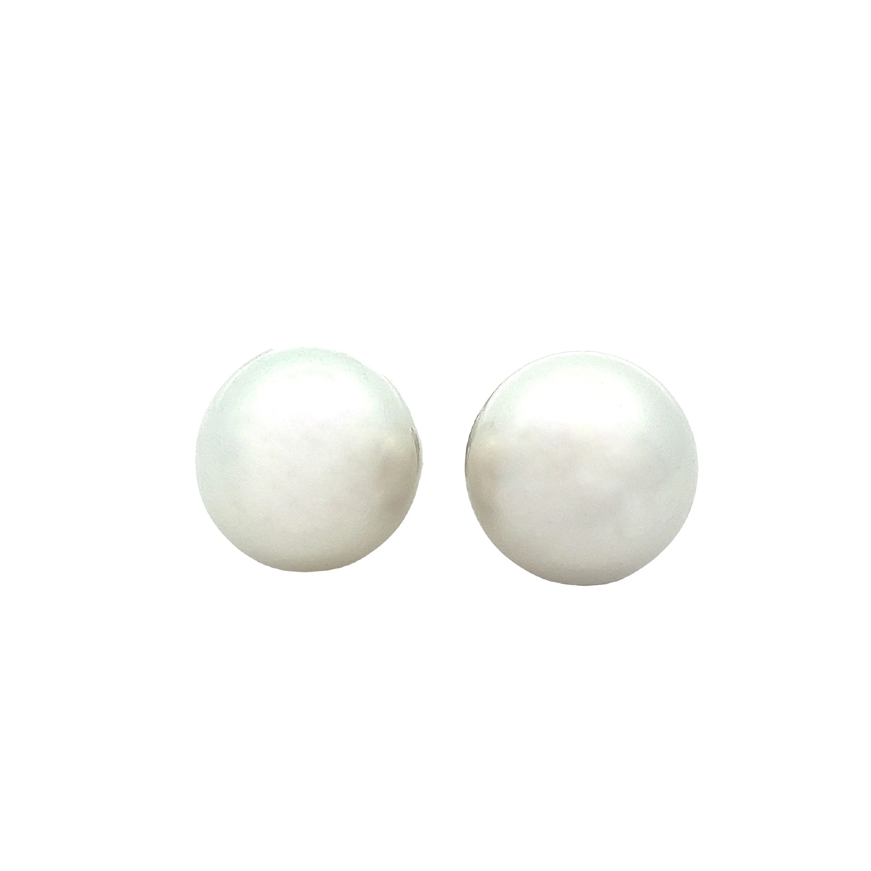 14k White Gold 14/15mm Pearl Stud Earrings