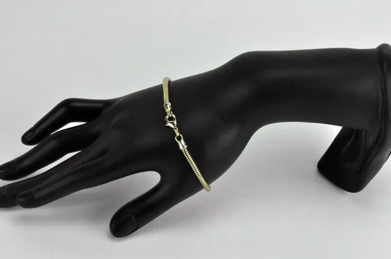 3.2mm Snake Chain Bracelet - 7.5 Inch Length - Finished with Clasp - Sold by the Piece - Multiple Finishes Available - SNAKE2-BR