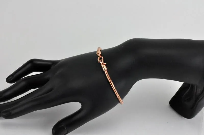 3.2mm Snake Chain Bracelet - 7.5 Inch Length - Finished with Clasp - Sold by the Piece - Multiple Finishes Available - SNAKE2-BR