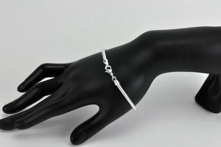 3.2mm Snake Chain Bracelet - 7.5 Inch Length - Finished with Clasp - Sold by the Piece - Multiple Finishes Available - SNAKE2-BR