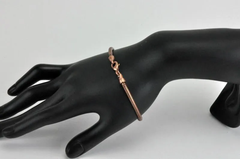 3.2mm Snake Chain Bracelet - 7.5 Inch Length - Finished with Clasp - Sold by the Piece - Multiple Finishes Available - SNAKE2-BR