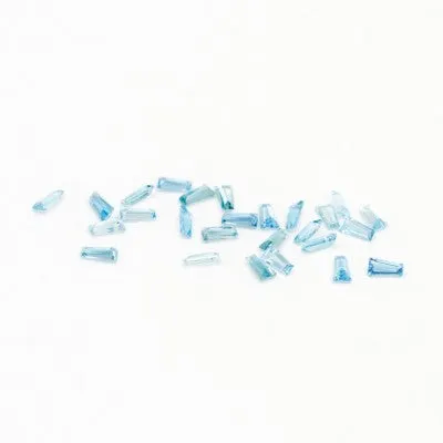 3x1.5x1mm AA Aquamarine Tapered Baguettes