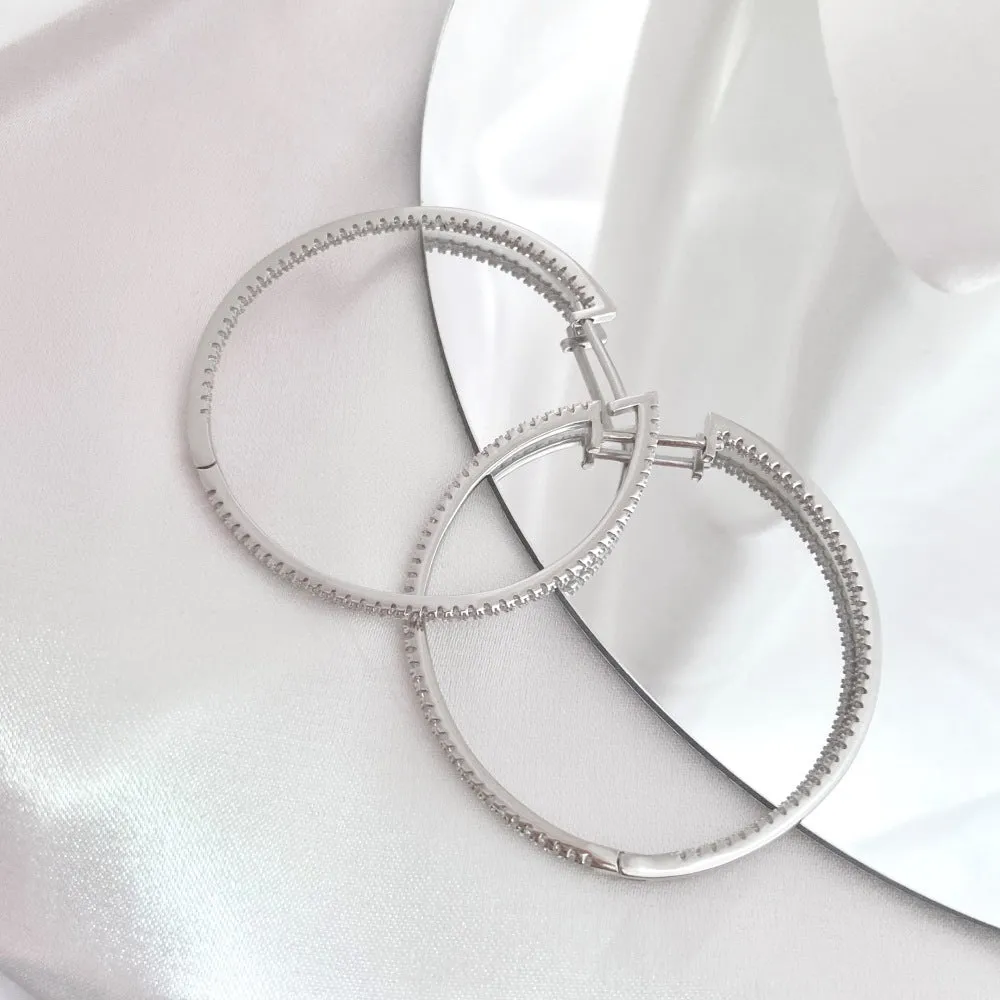 800 Women's Fashion Sterling Silver Hoops