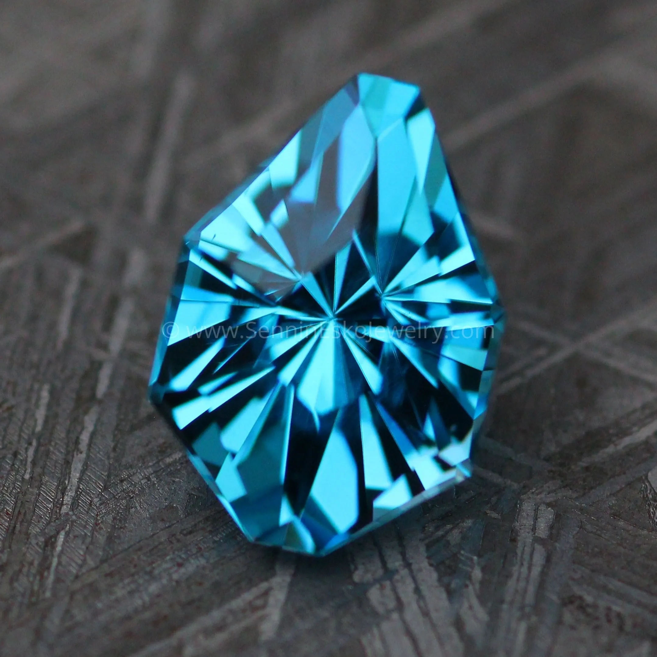 8.1 Carat Electric Blue Topaz Kite - 13.6x9.3mm - Precision Cut