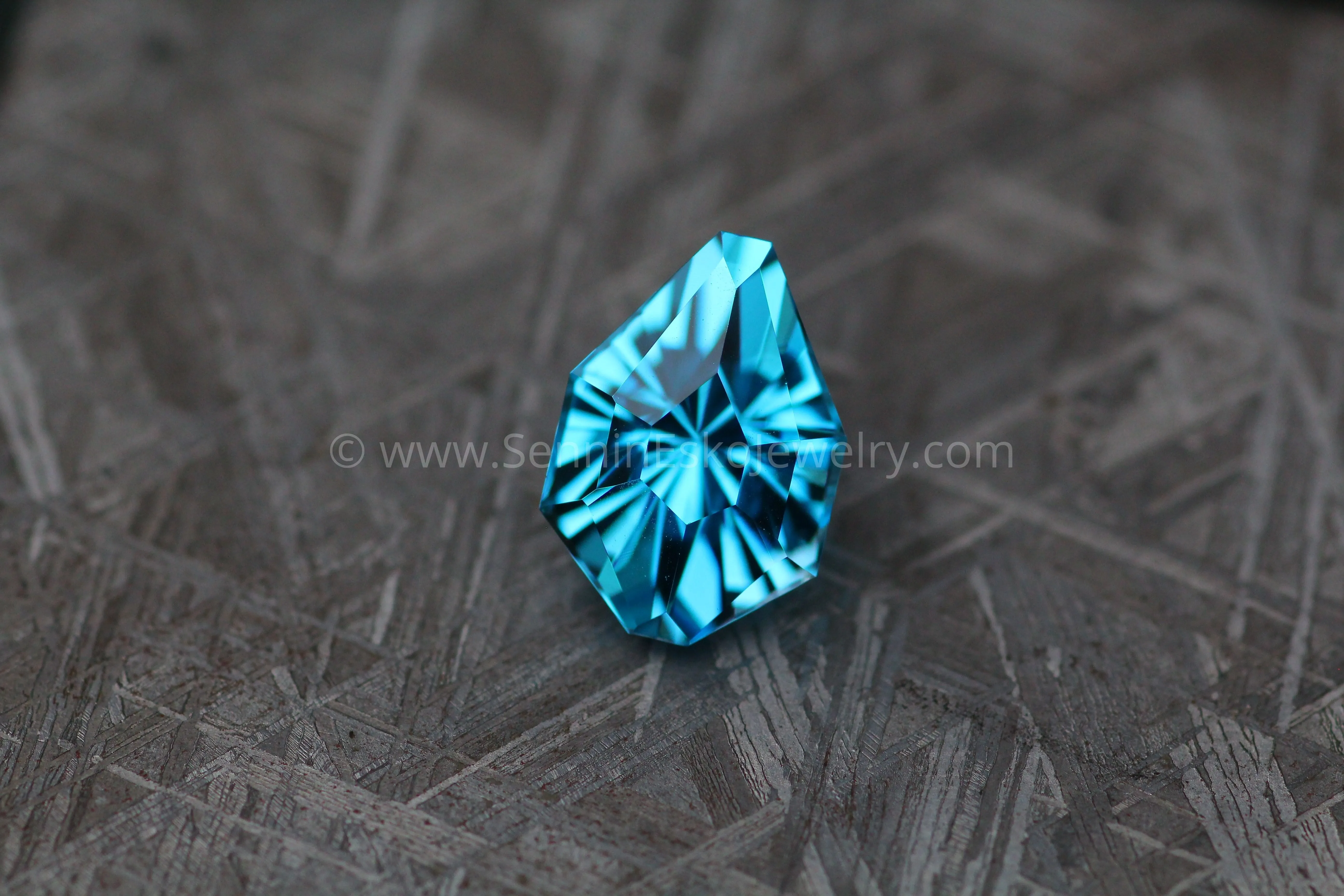 8.1 Carat Electric Blue Topaz Kite - 13.6x9.3mm - Precision Cut