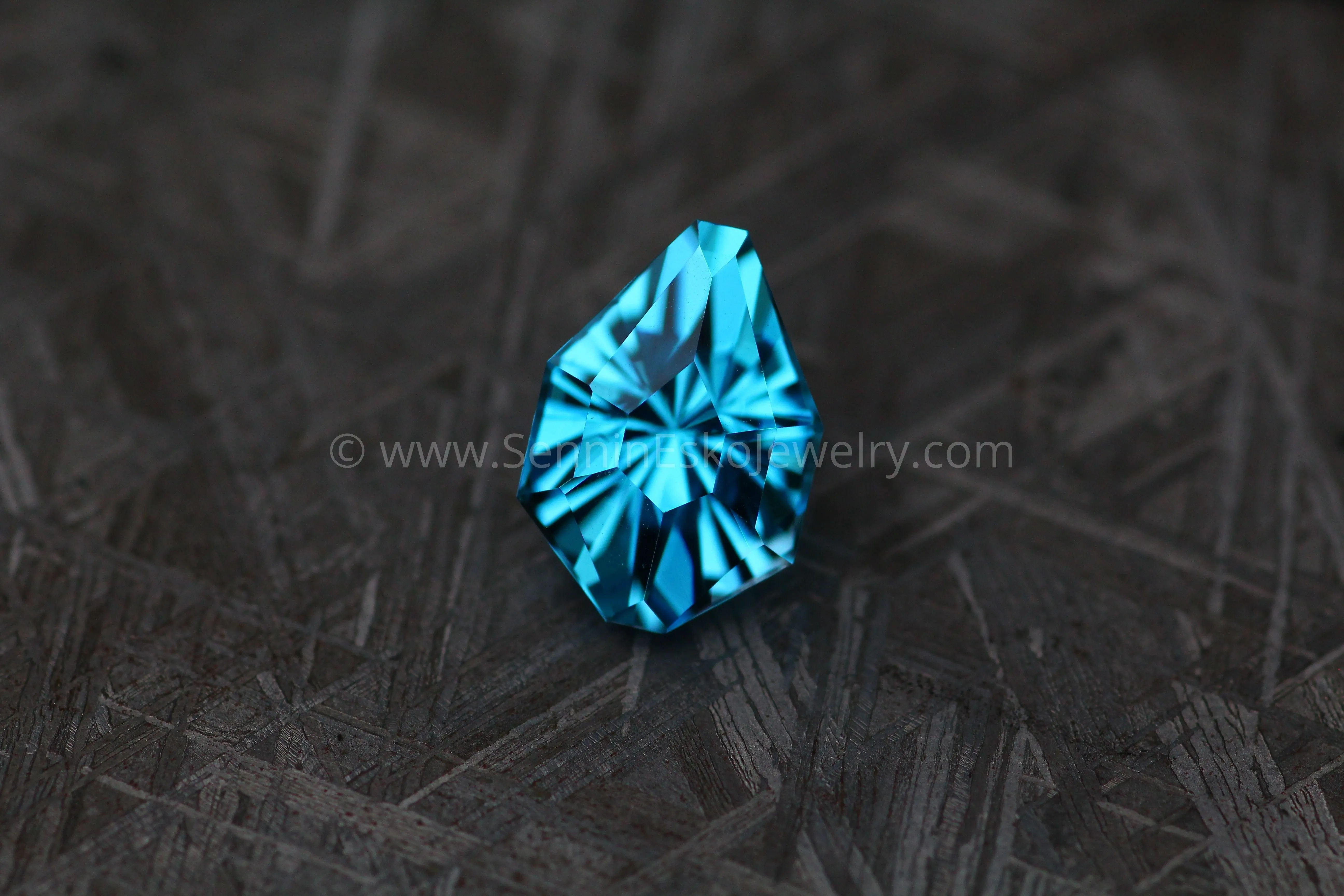 8.1 Carat Electric Blue Topaz Kite - 13.6x9.3mm - Precision Cut