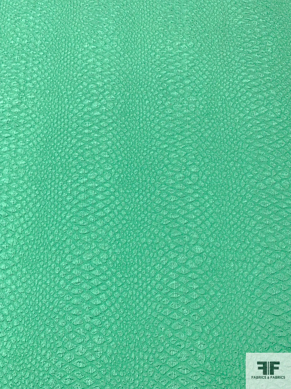 Animal Pattern Soft and Lightweight Textured Brocade - Aquamarine Green