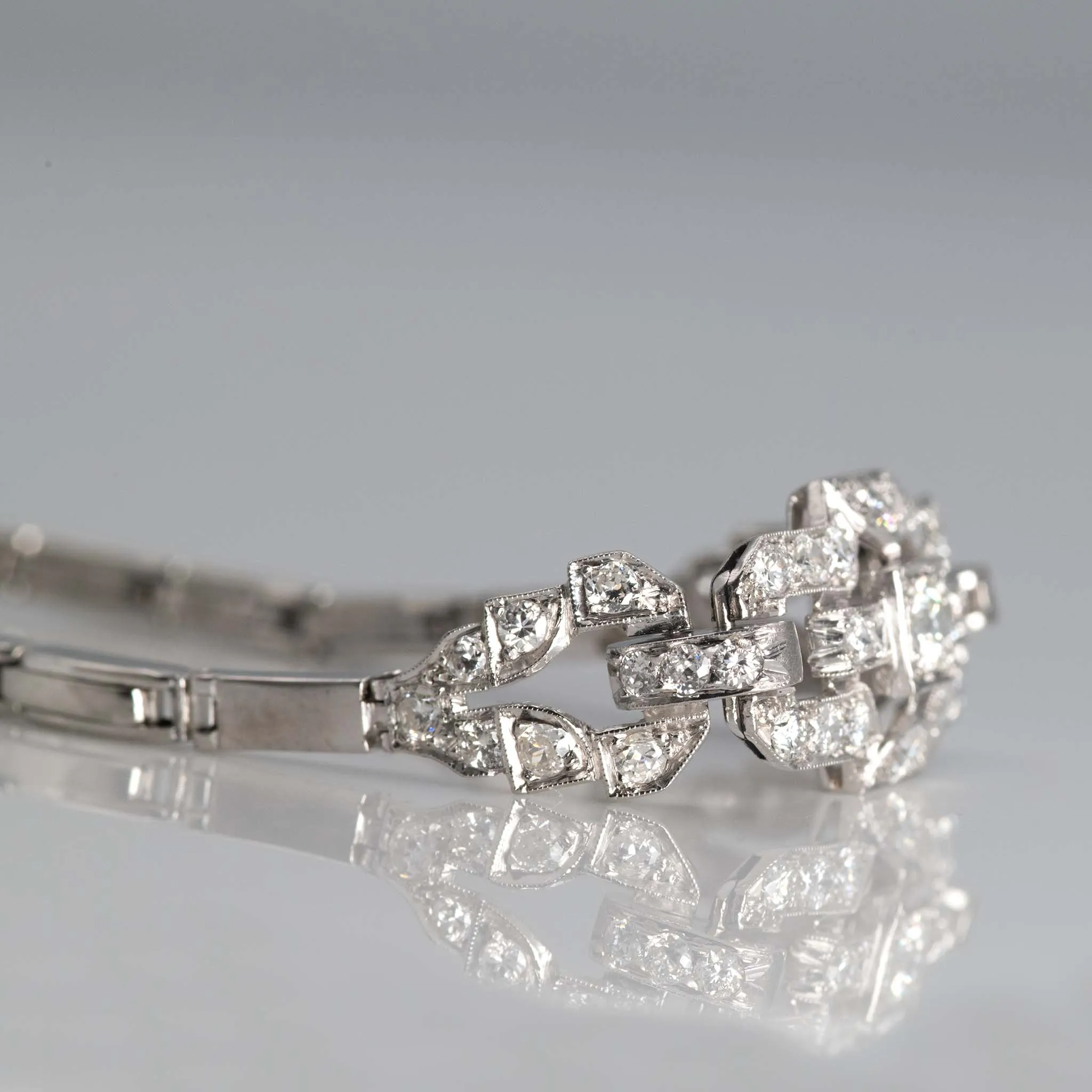 Art Deco Platinum 1.40 carat Diamond Bracelet