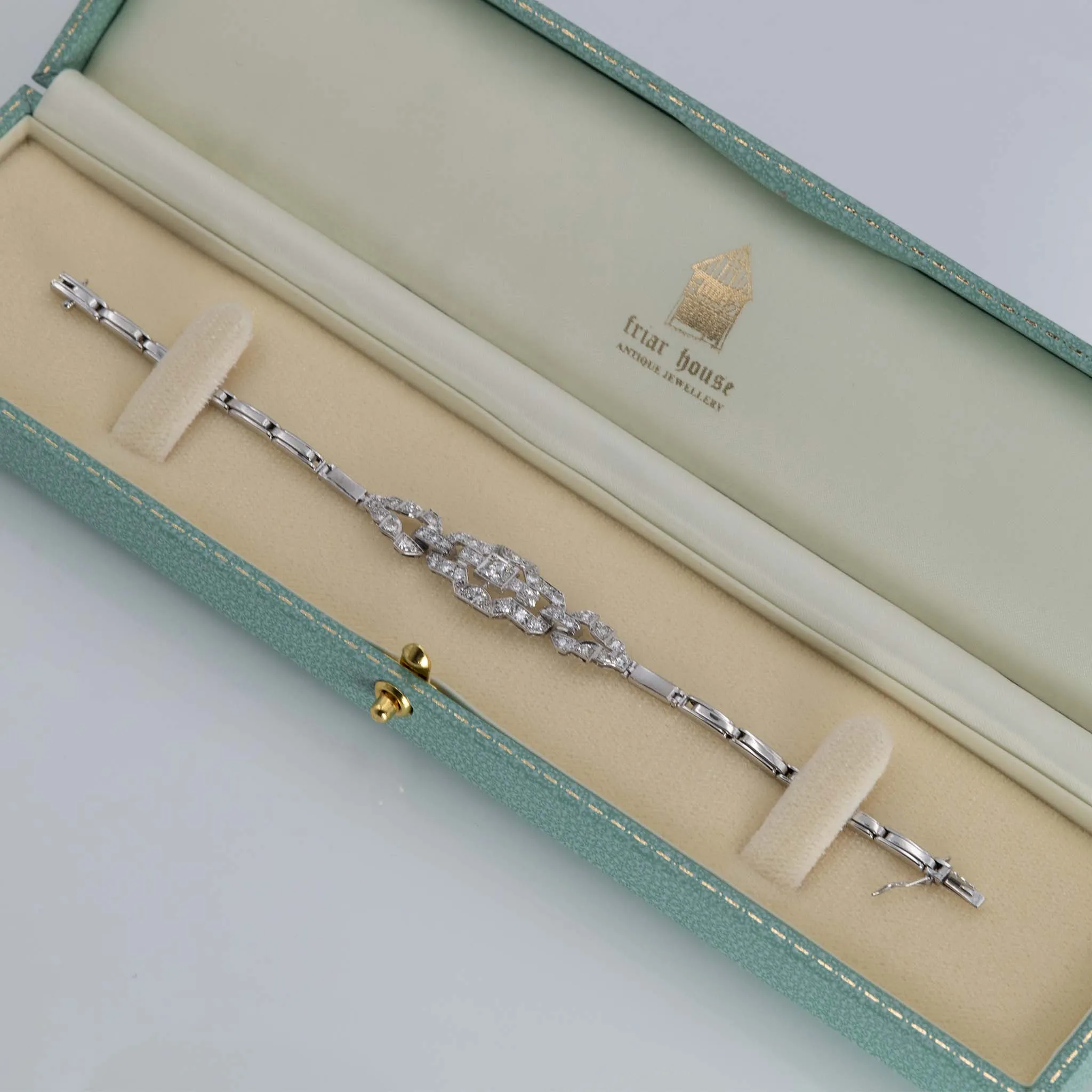 Art Deco Platinum 1.40 carat Diamond Bracelet