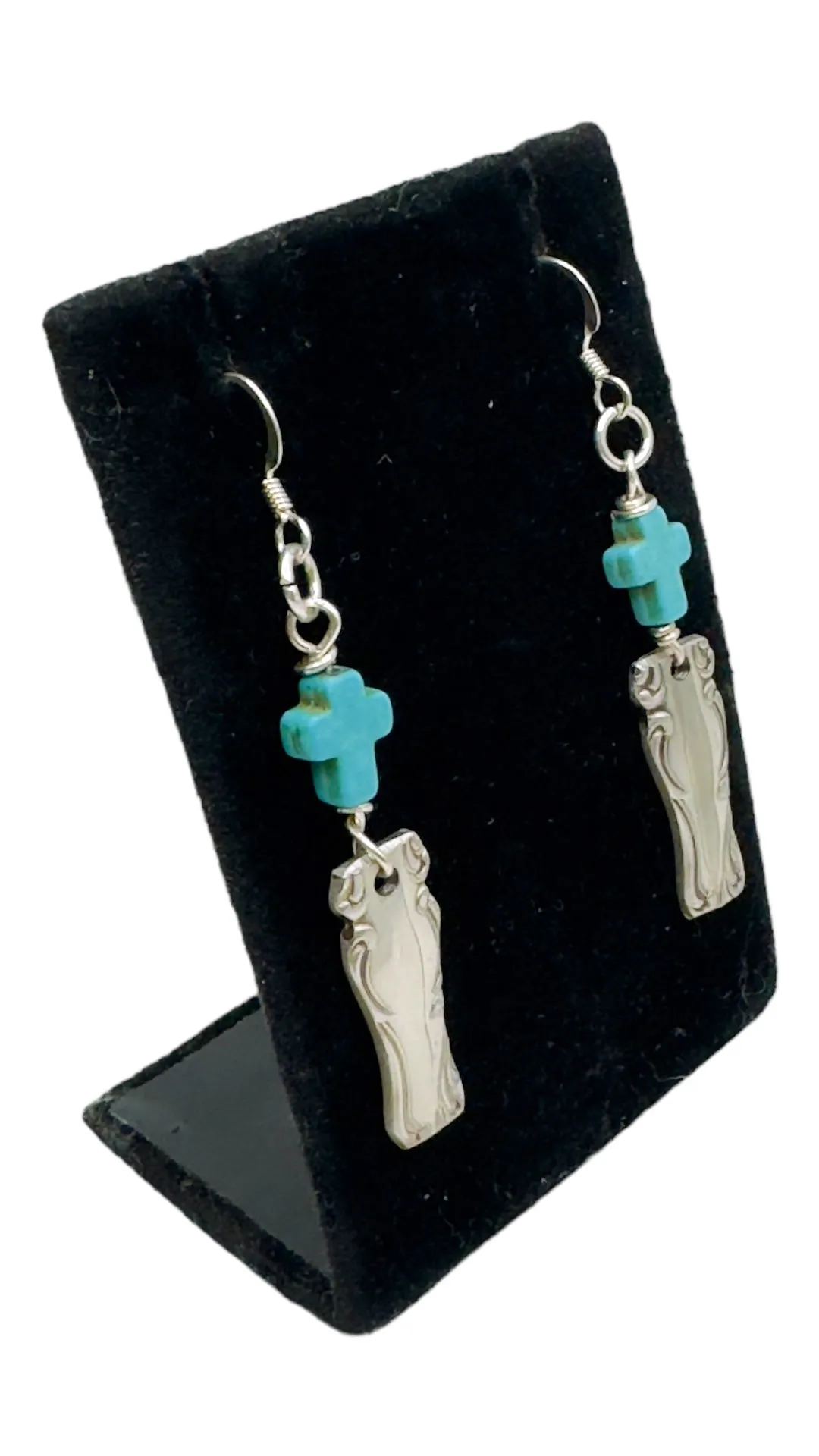 Boho Spoon Artisan Earrings from Simeon L & George Rogers Silverware