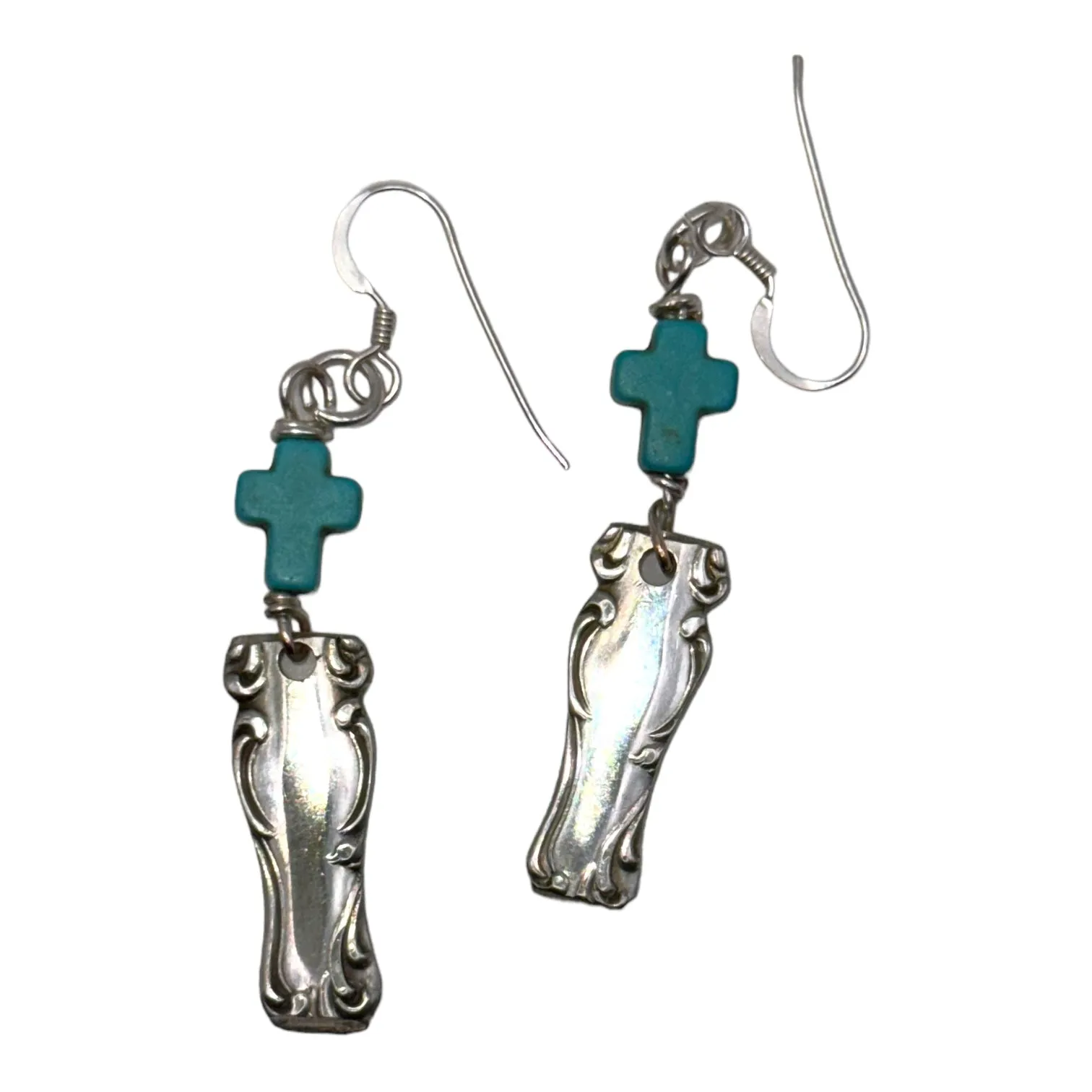 Boho Spoon Artisan Earrings from Simeon L & George Rogers Silverware