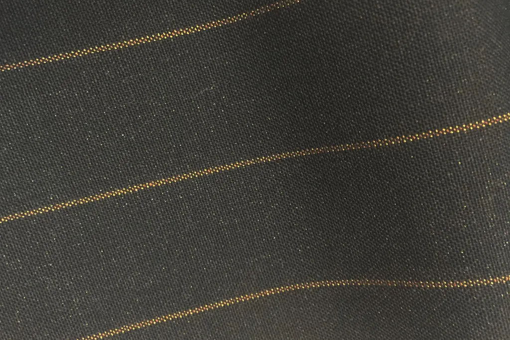 Charcoal Grey With Bronze Wide Pin Stripe