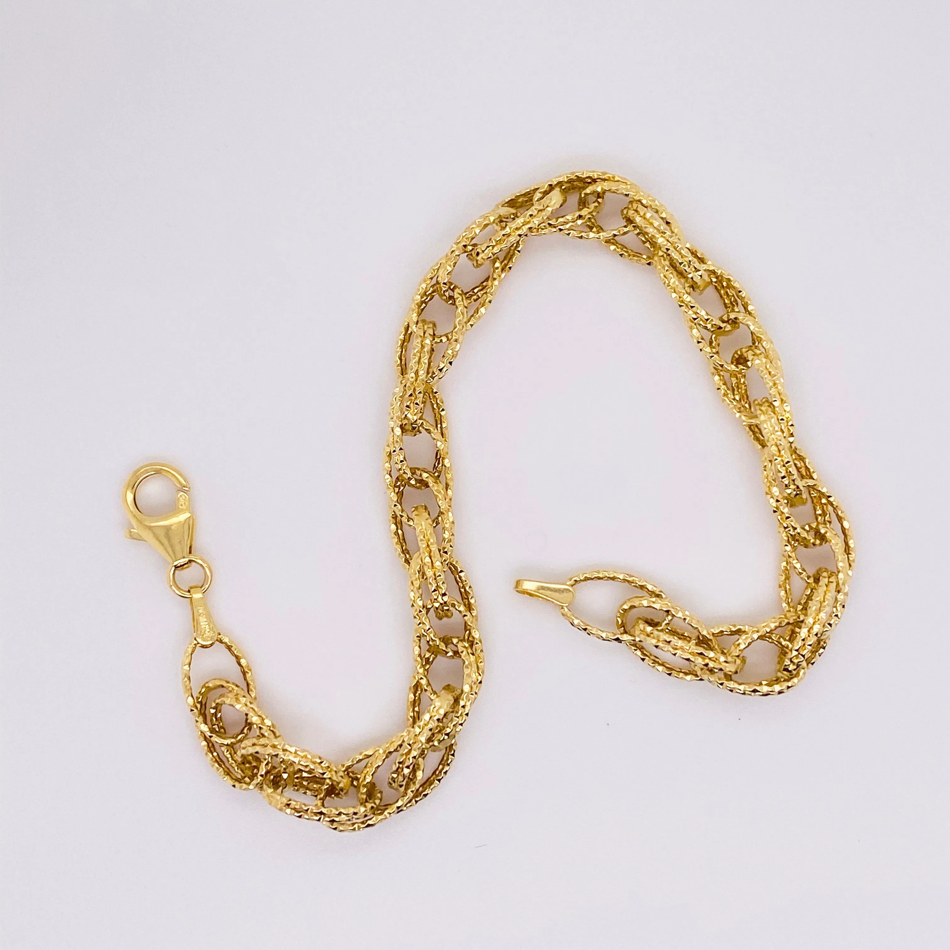 Diamond Cut Chain Bracelet