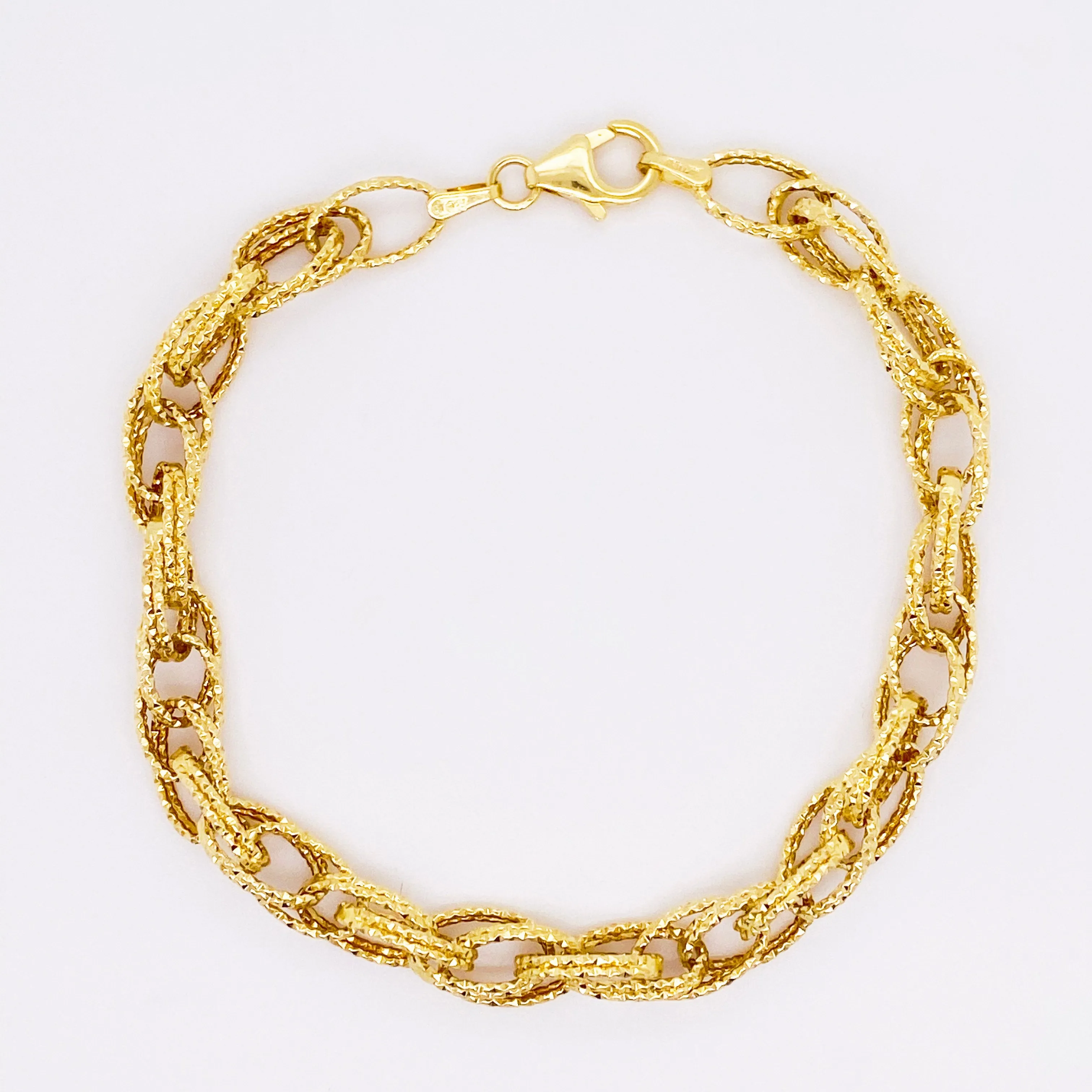Diamond Cut Chain Bracelet