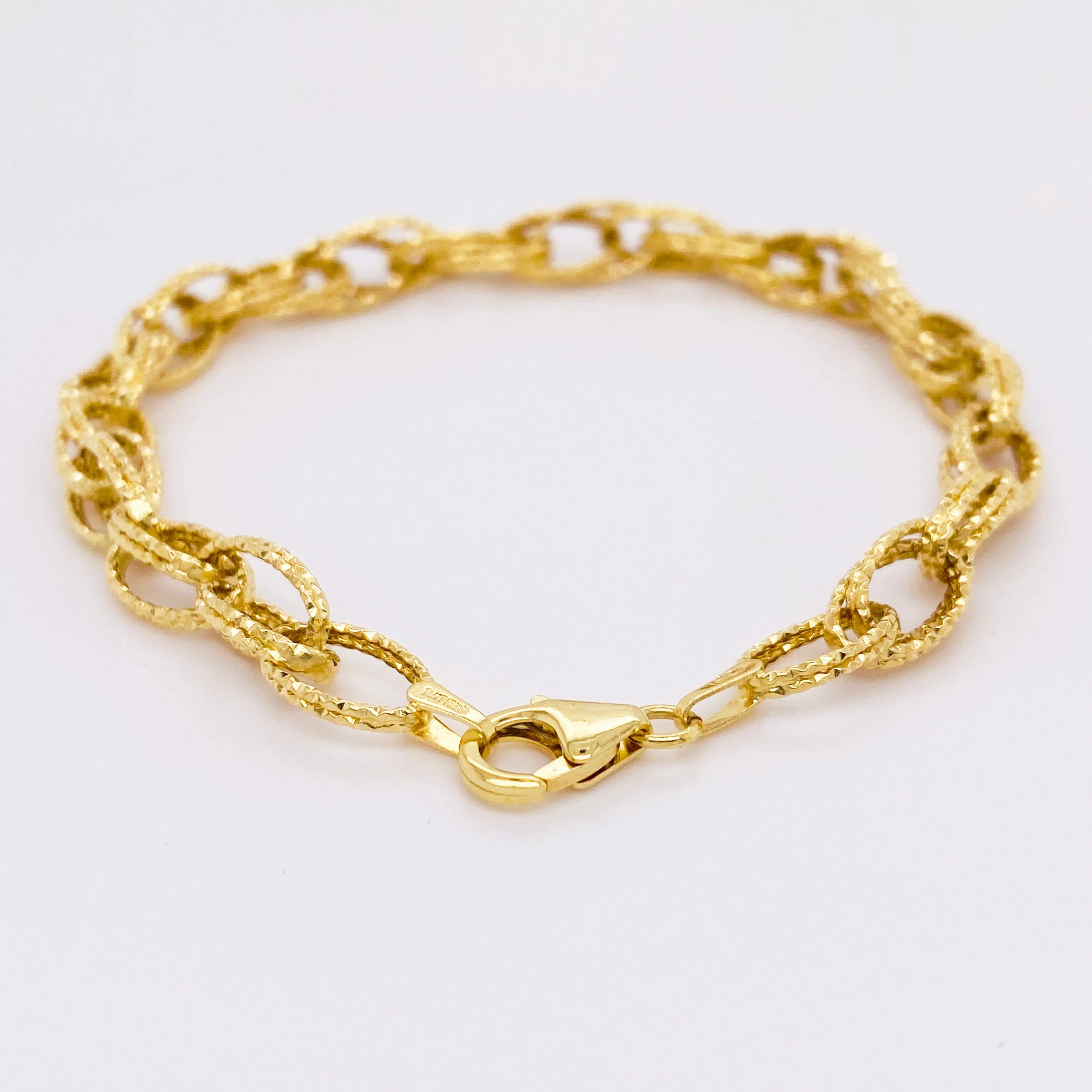 Diamond Cut Chain Bracelet