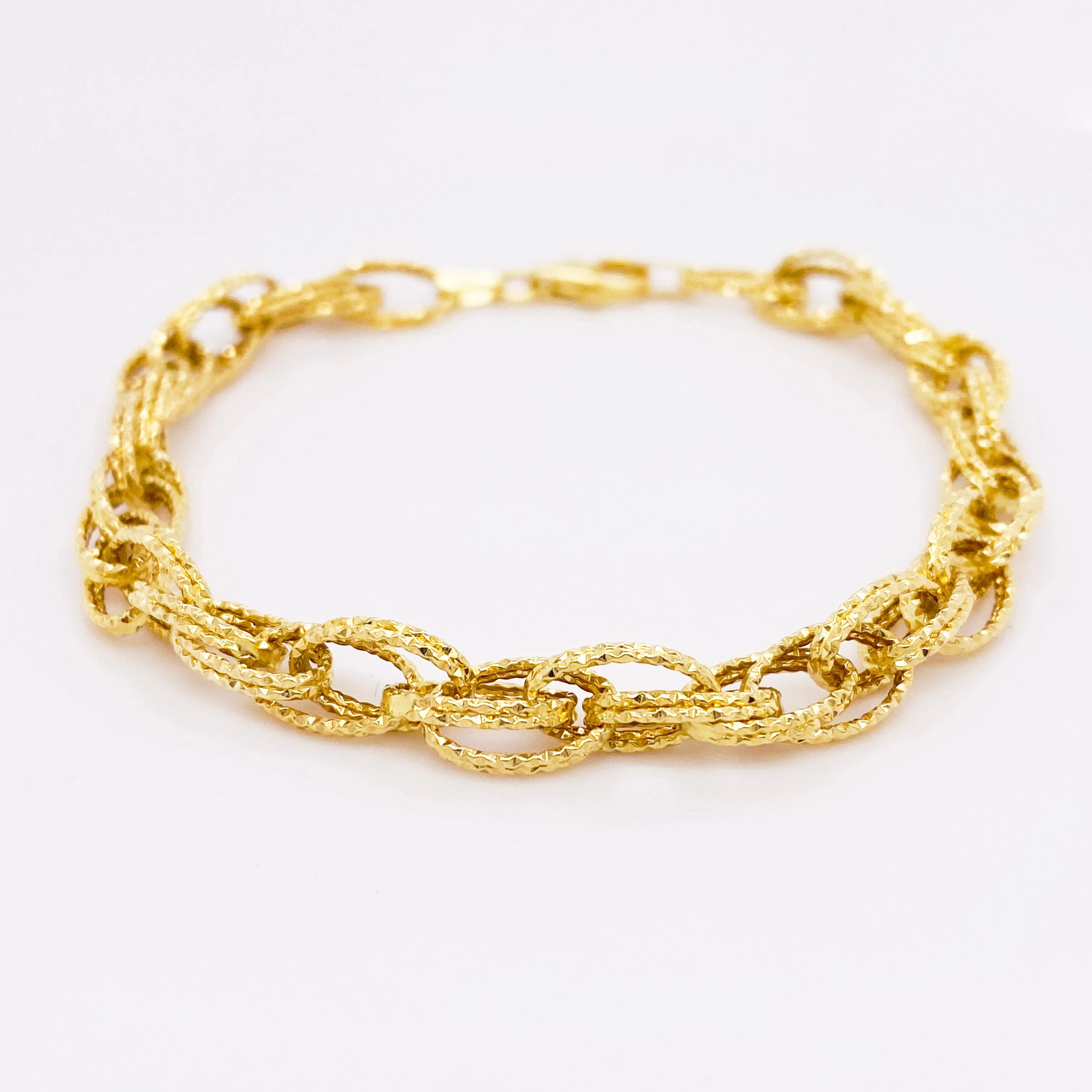 Diamond Cut Chain Bracelet