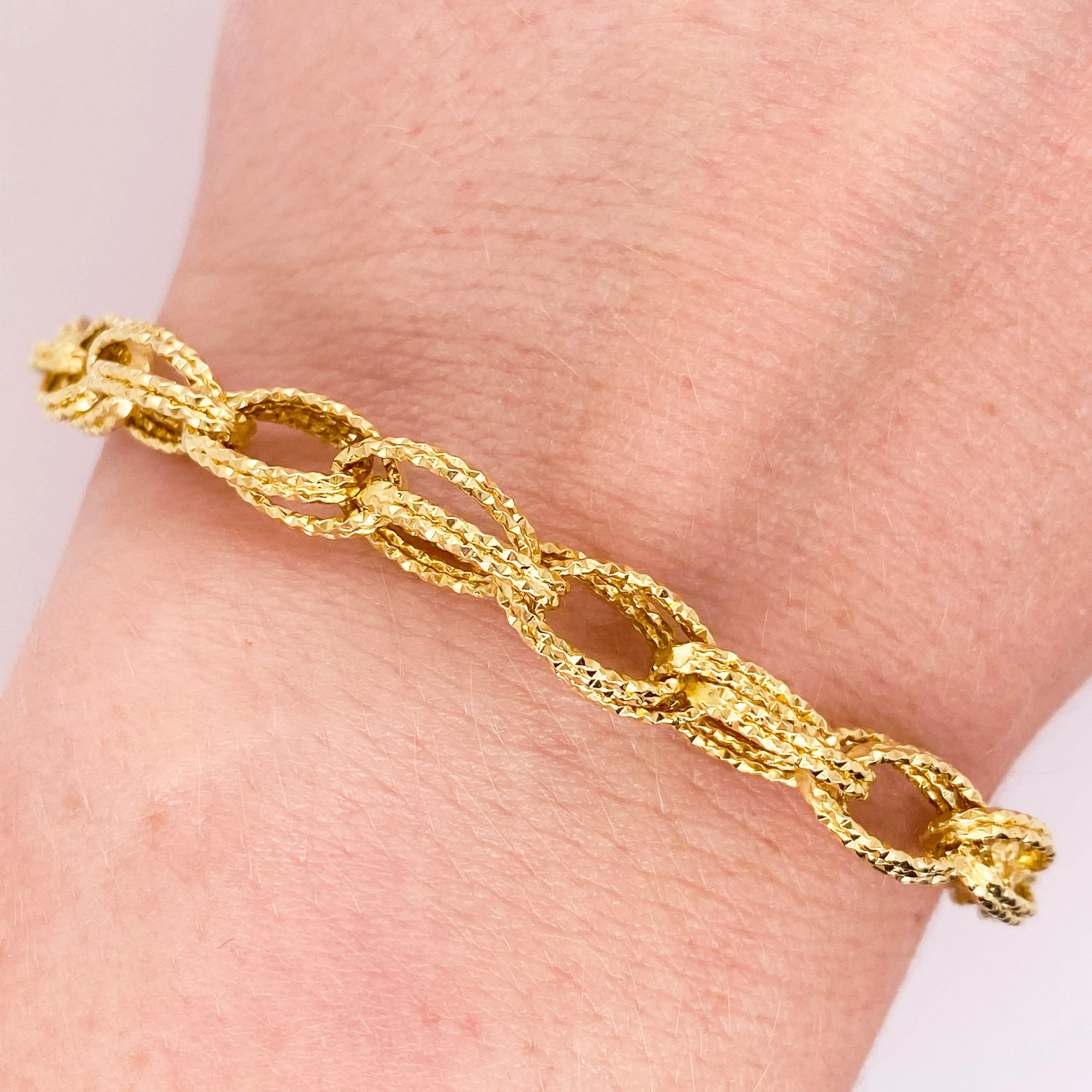 Diamond Cut Chain Bracelet