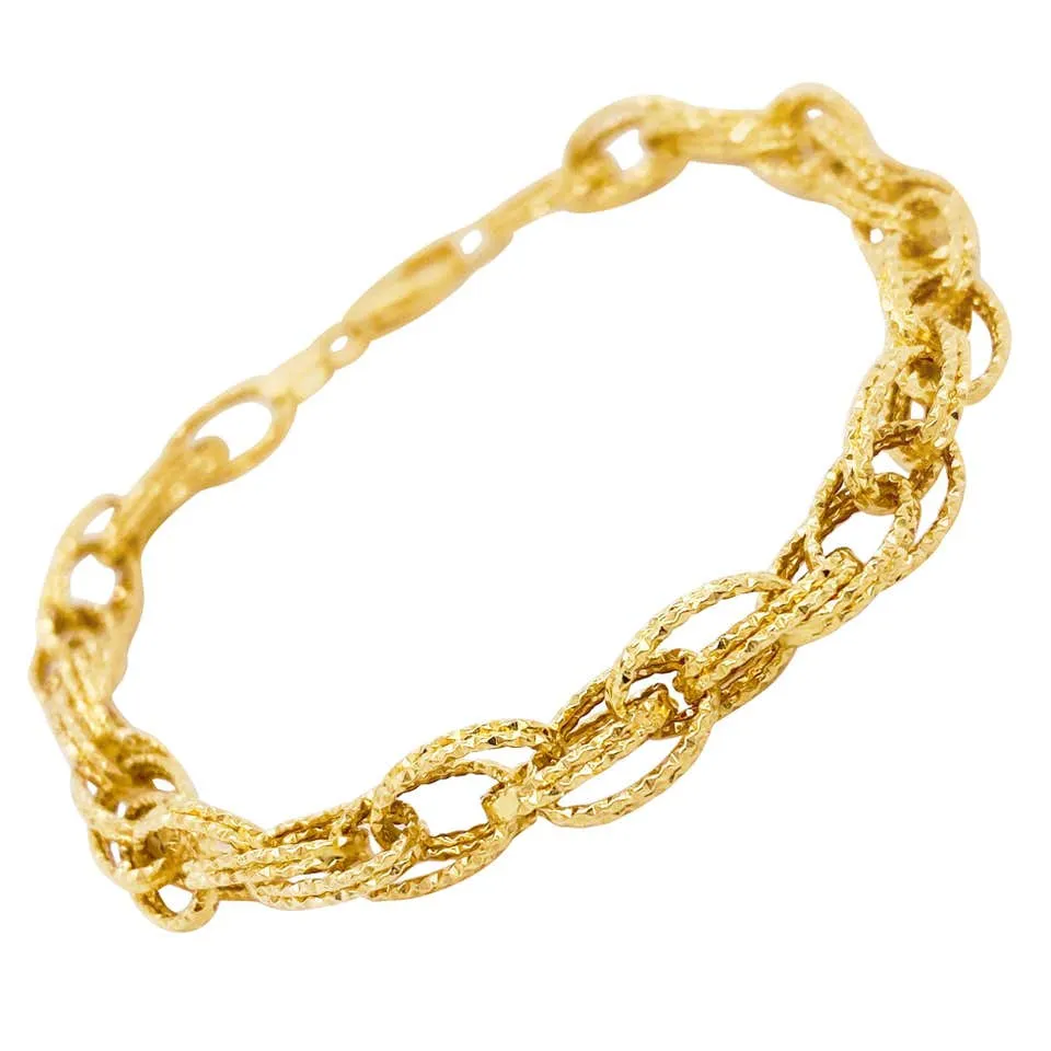 Diamond Cut Chain Bracelet