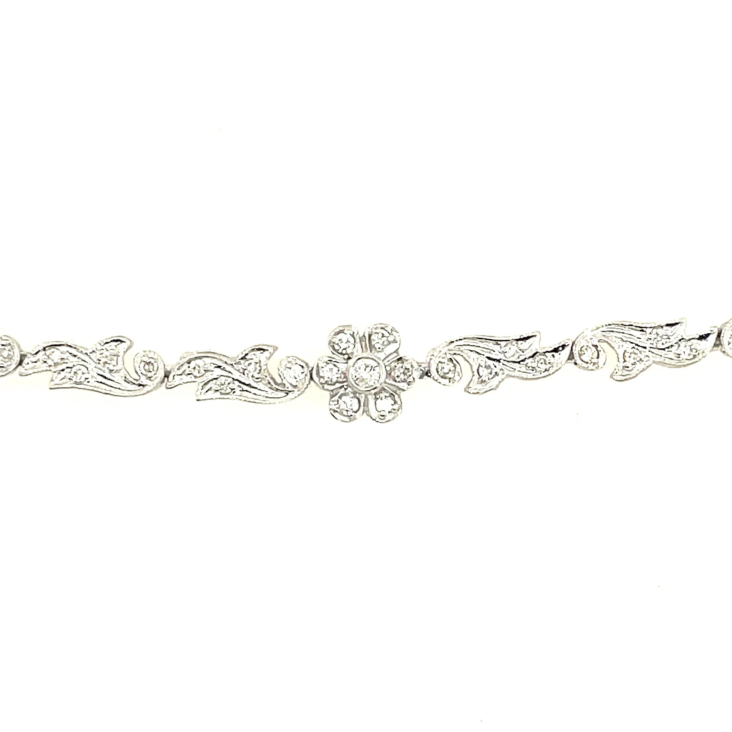 Diamond Floral Bracelet