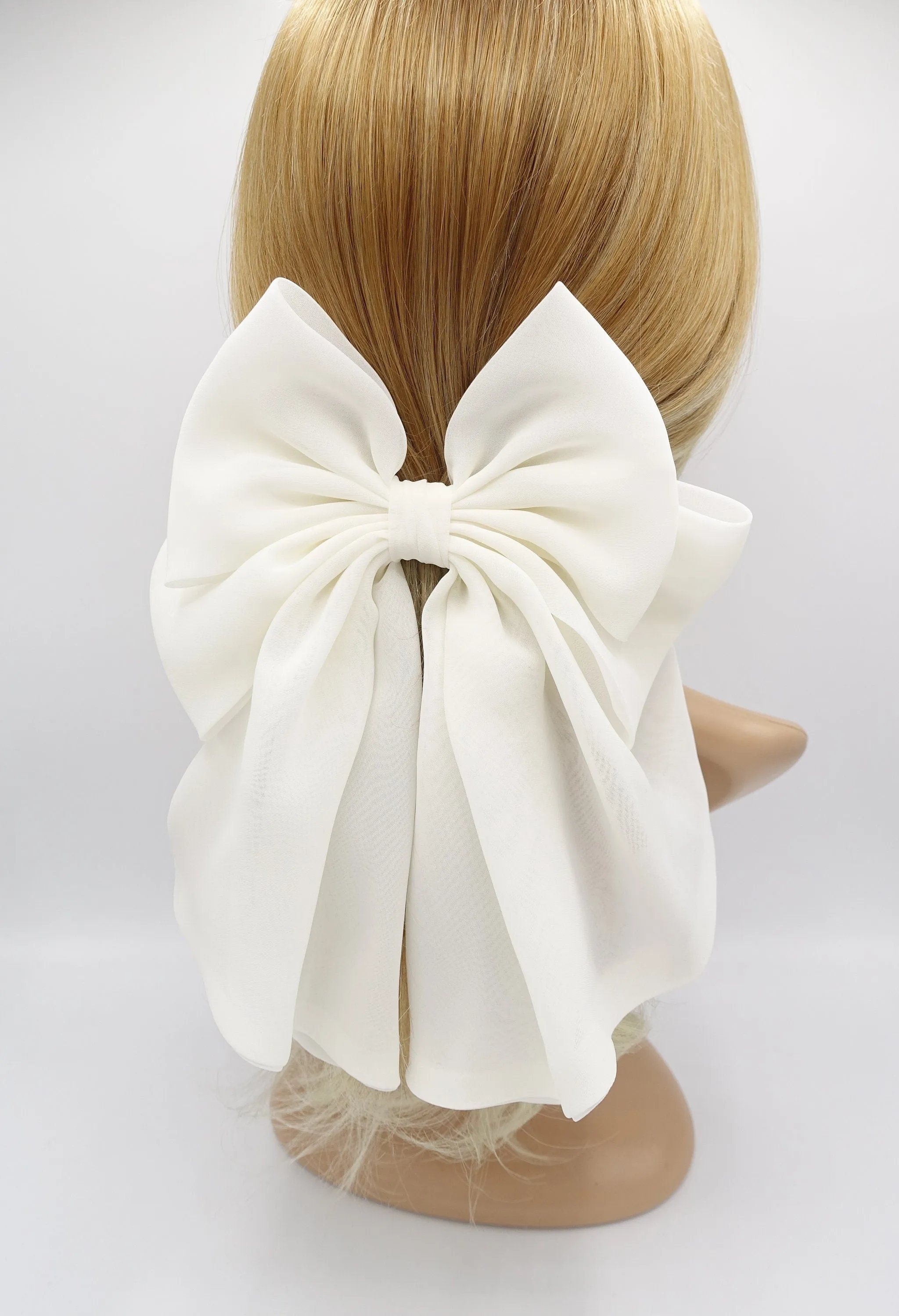 dress hair bow, suit hair bow, chiffon hair bow, designer hair bow for women
