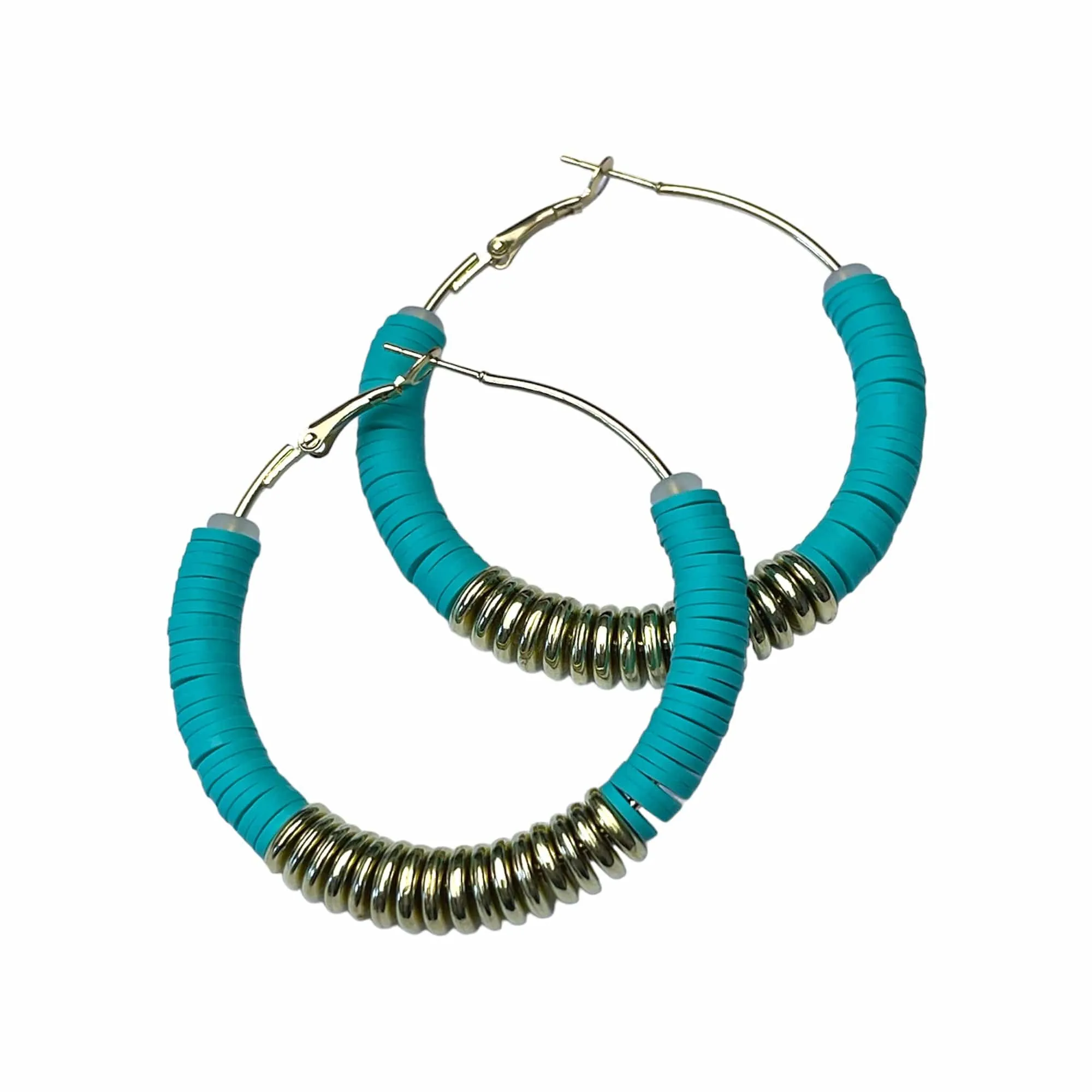 Earrings - Fashion Hoops Turquoise