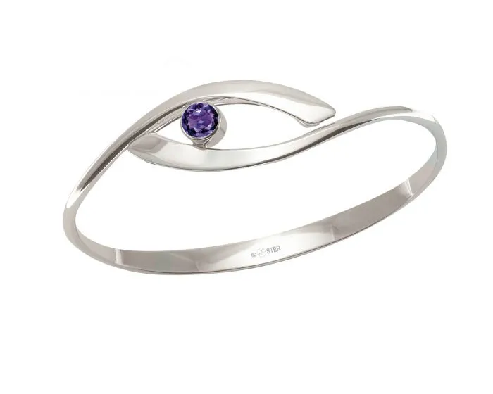 Ed Levin Sterling Silver Sensational Swing Gemstone Bracelet