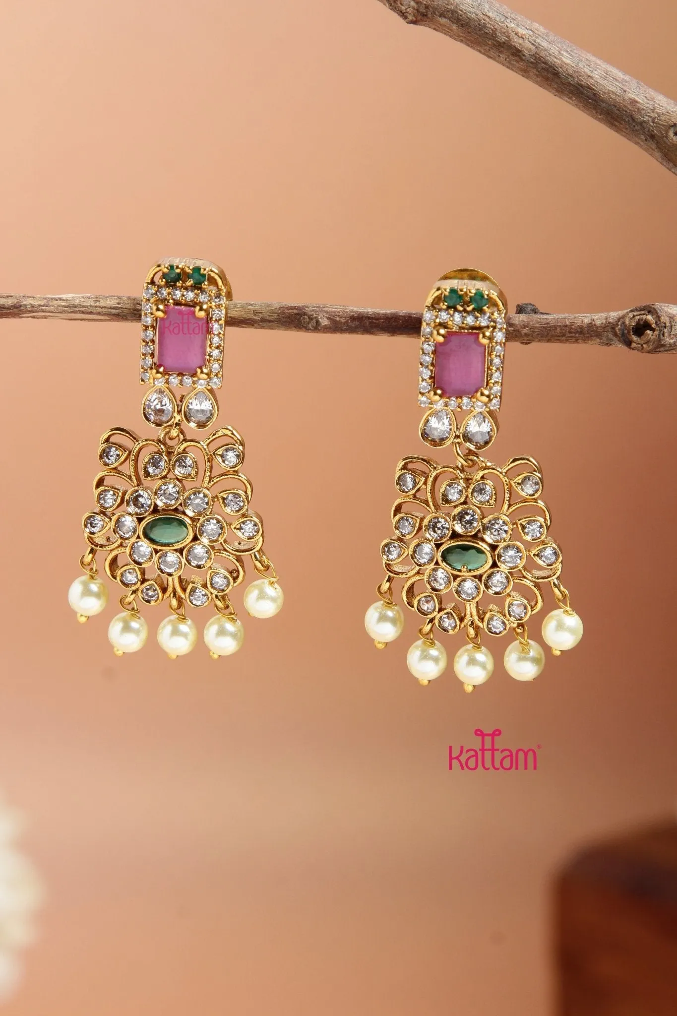 Elegant Multistone Drop Earring