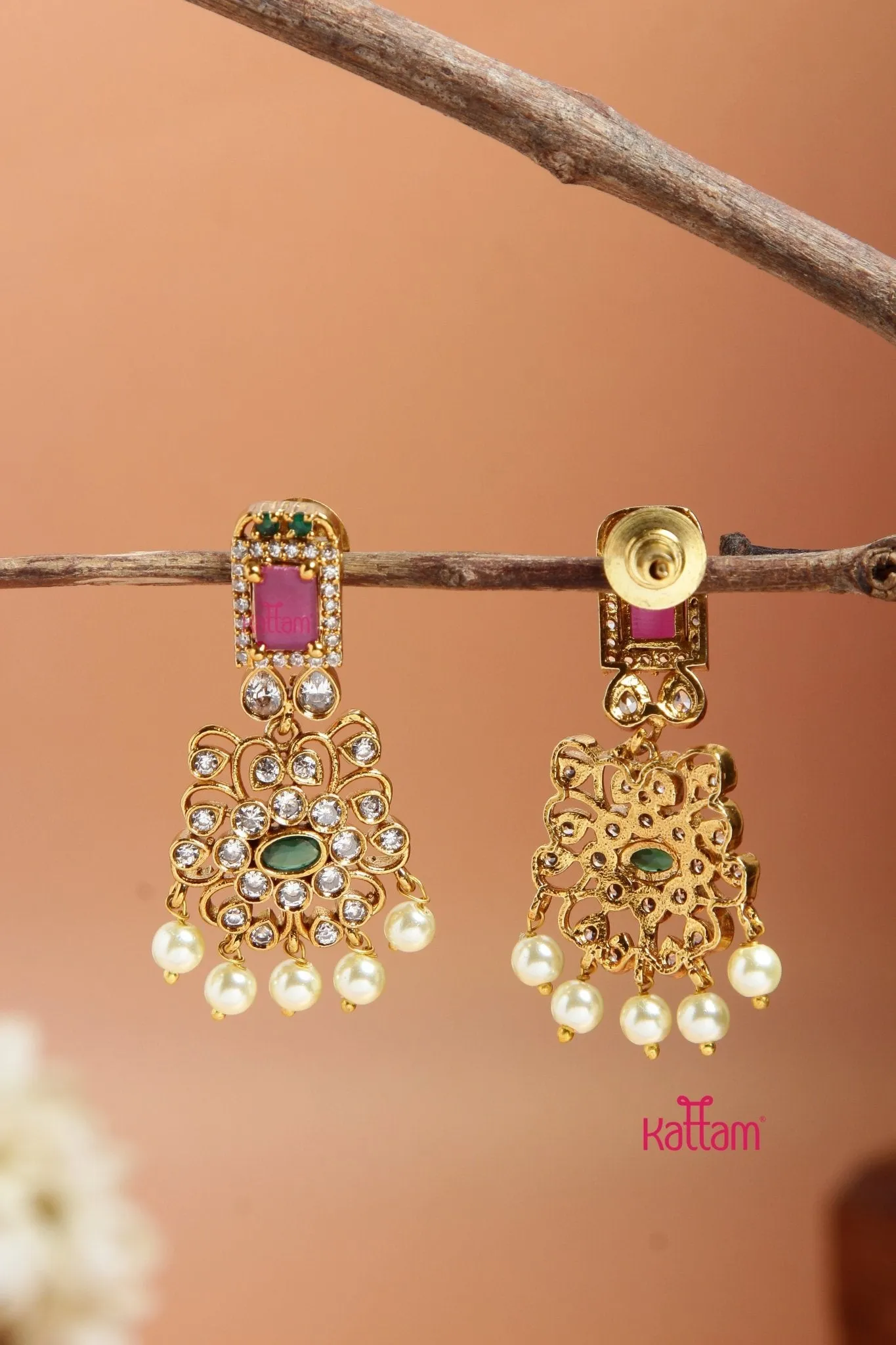 Elegant Multistone Drop Earring