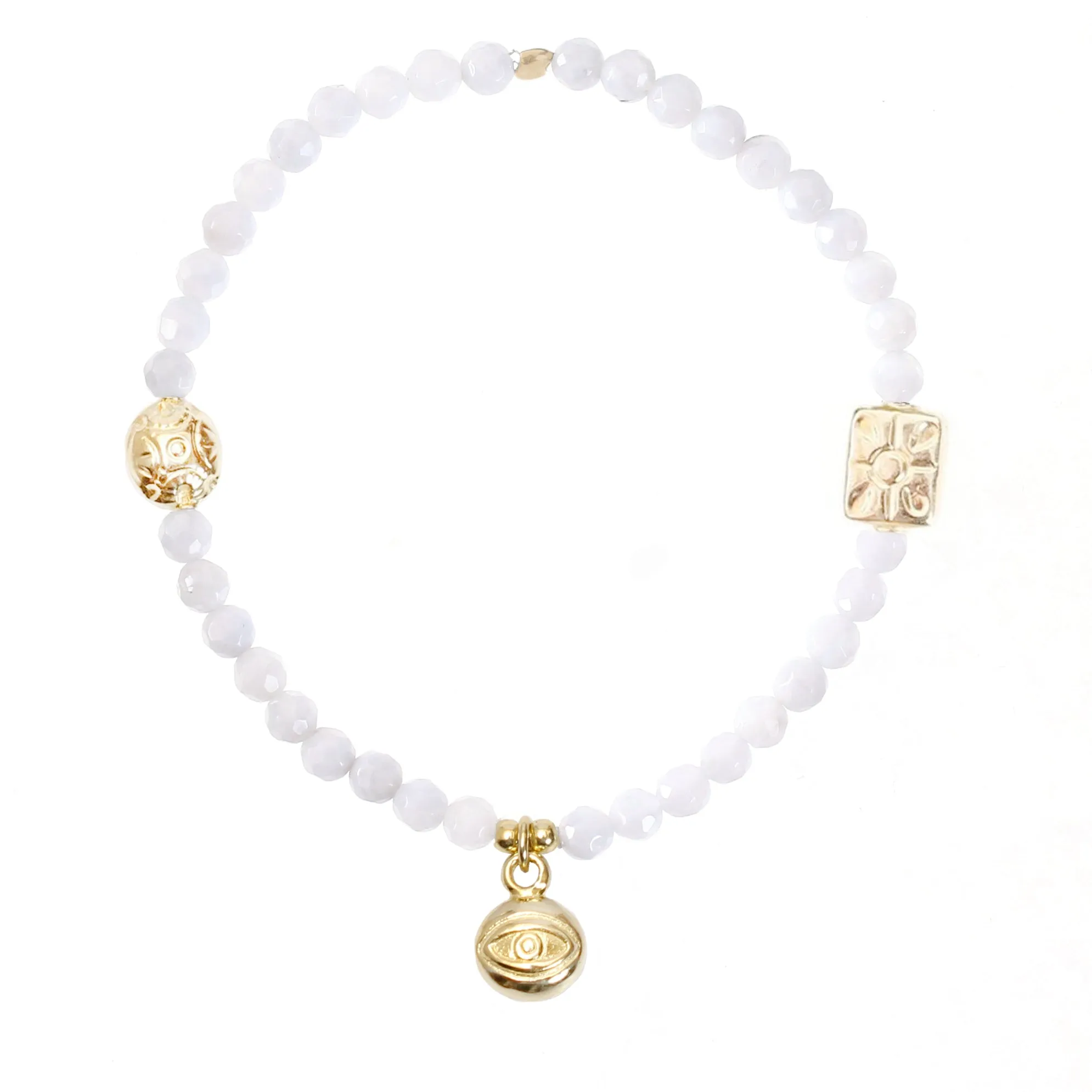 Evil Eye Charm in Gold Vermeil