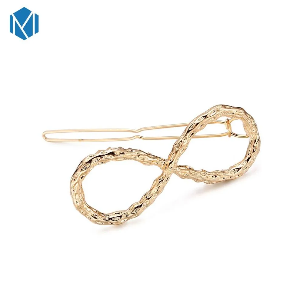 Fashion Woman Hair Accessories Triangle Hair Clip Pin Metal Geometric Alloy Hairband Moon Circle Hairgrip Barrette Girls Holder