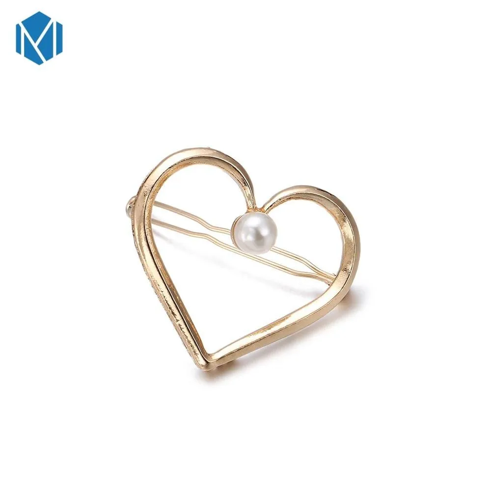 Fashion Woman Hair Accessories Triangle Hair Clip Pin Metal Geometric Alloy Hairband Moon Circle Hairgrip Barrette Girls Holder