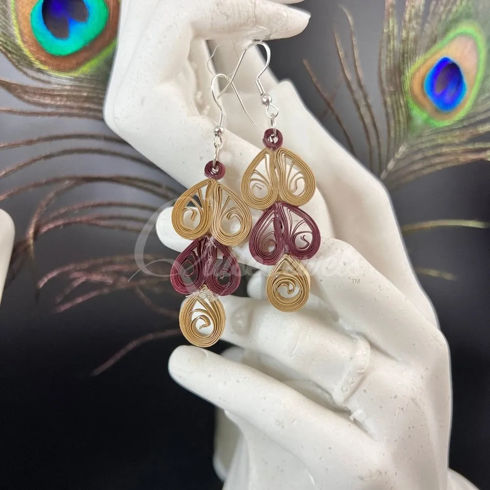 Filigree Floral Quilling Earrings