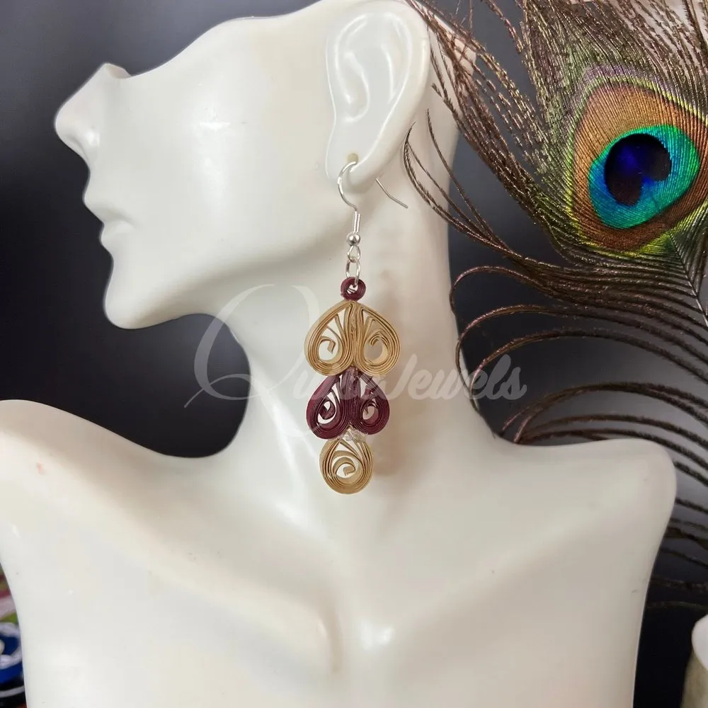 Filigree Floral Quilling Earrings