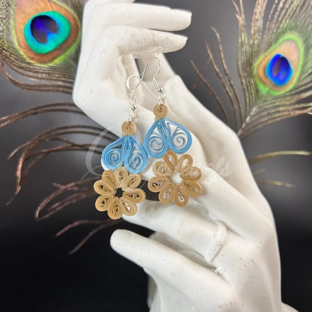 Filigree Floral Quilling Earrings