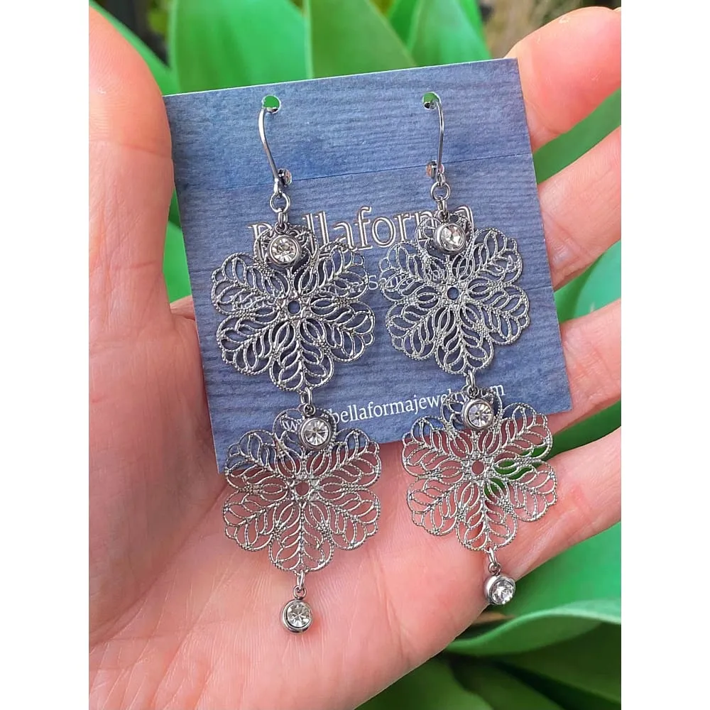FILIGREE FLOWER EARRINGS