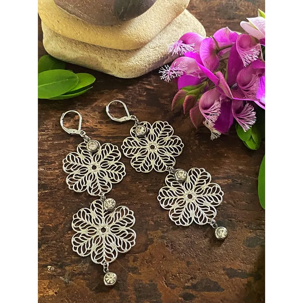 FILIGREE FLOWER EARRINGS