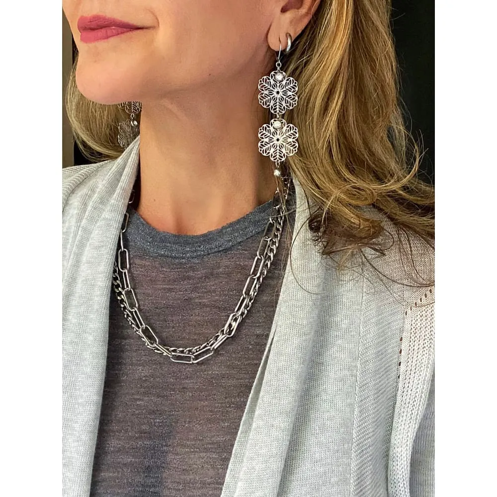 FILIGREE FLOWER EARRINGS