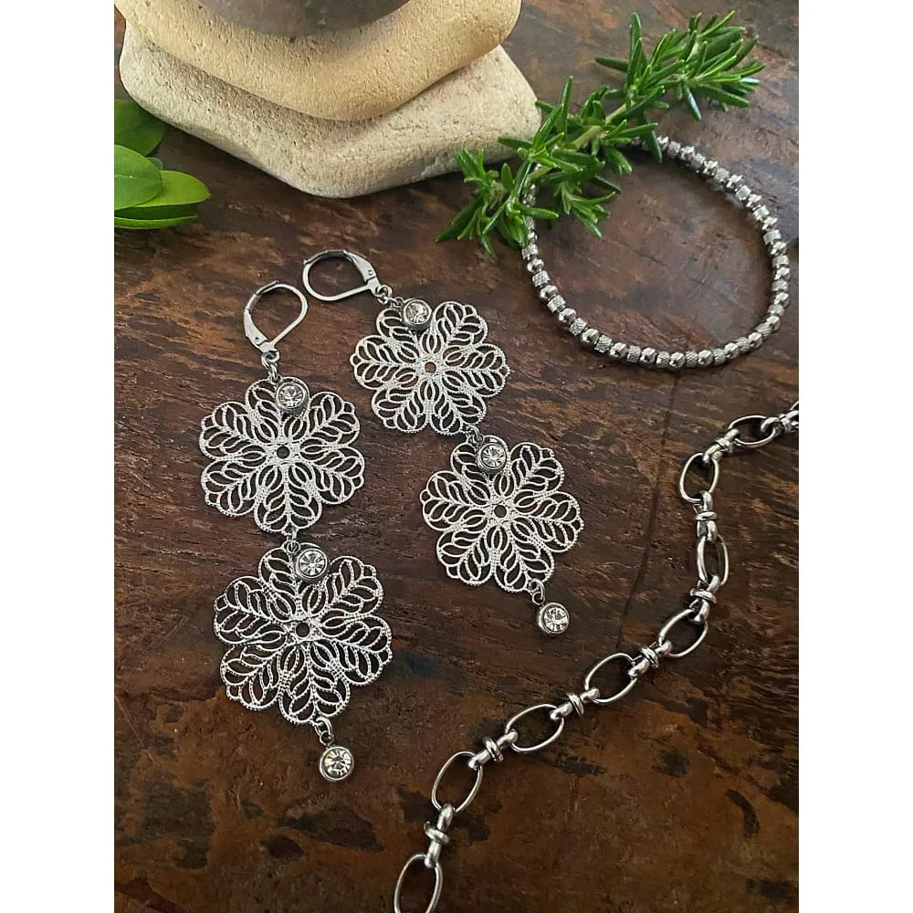 FILIGREE FLOWER EARRINGS