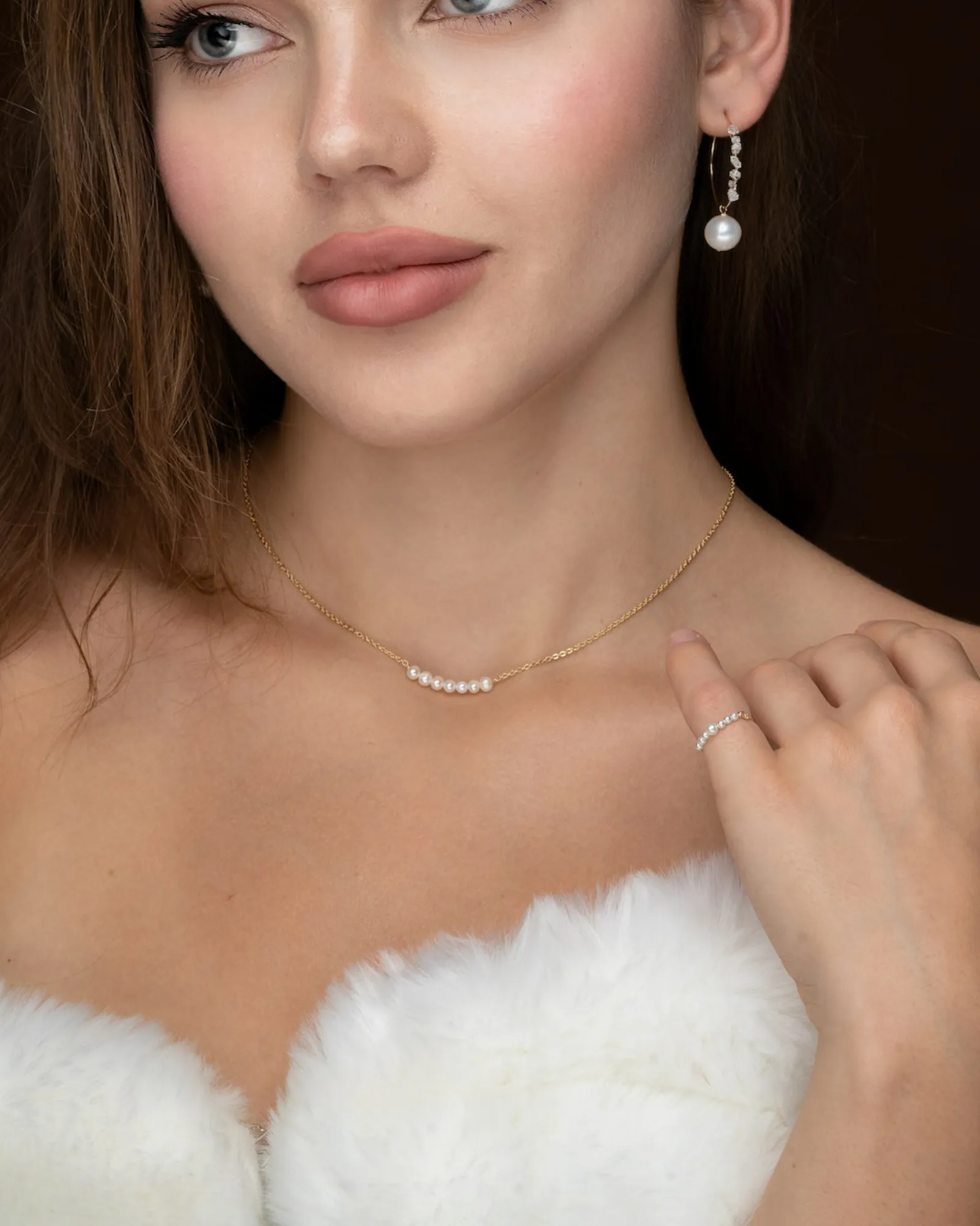 Freshwater Pearl Band Necklace