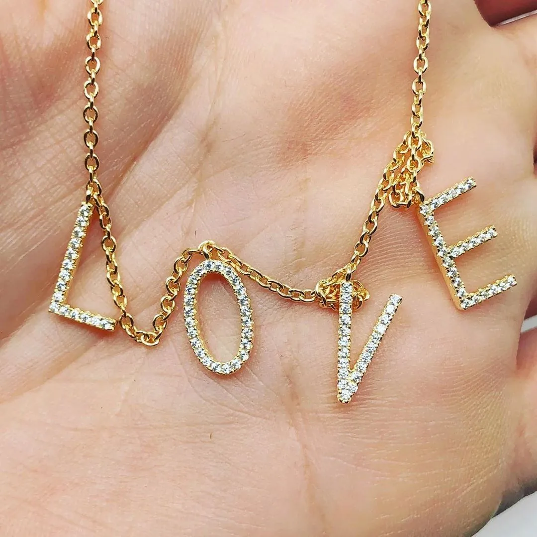 Gold Big Love Necklace