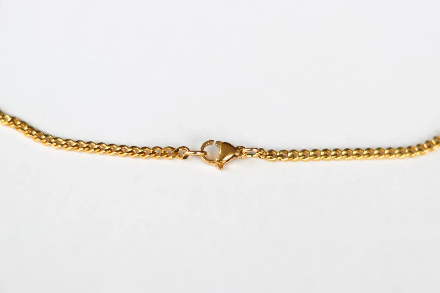 Gold tone links chain bracelet for men, minimalist jewelry for him, Stainless steel