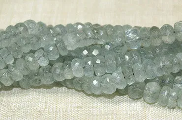 Grey-Blue Aquamarine Rondelles