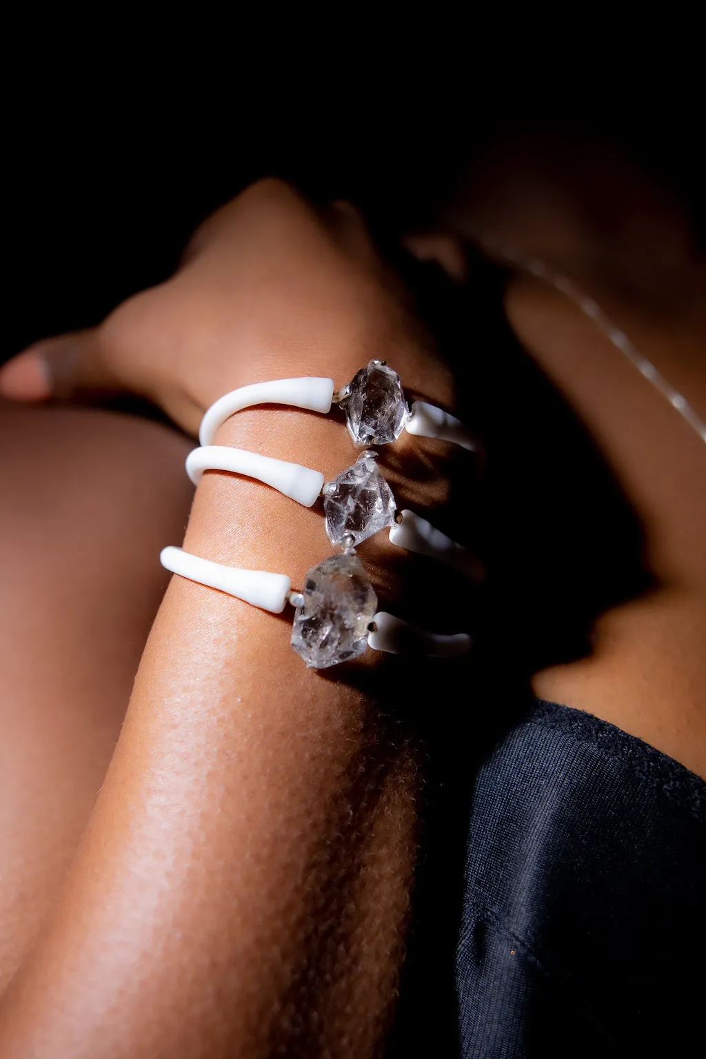 Herkimer Diamond Rubber Bracelet
