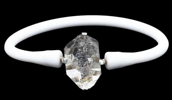 Herkimer Diamond Rubber Bracelet